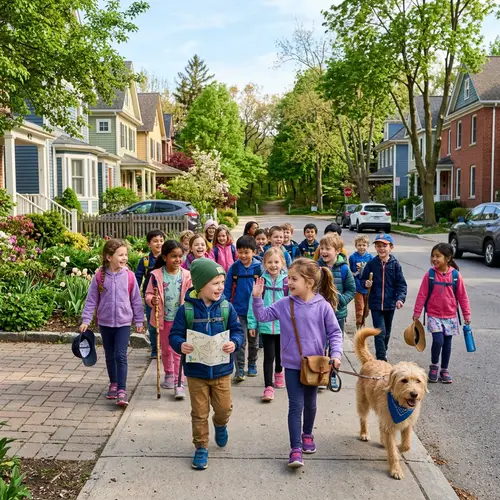 Neighborhood Adventure for Kids and Their Dog