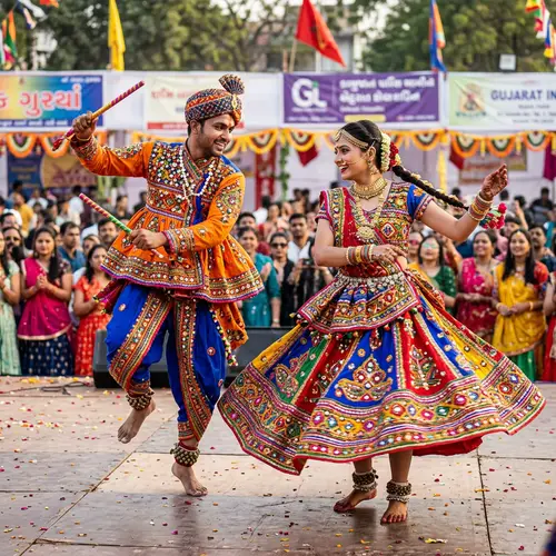 Energetic South Asian Traditional Folk Dance Performance