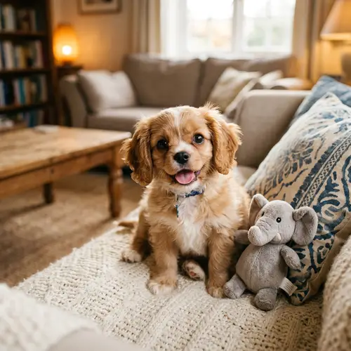 Adorable Small Fluffy Puppy | Cute Playful Pet