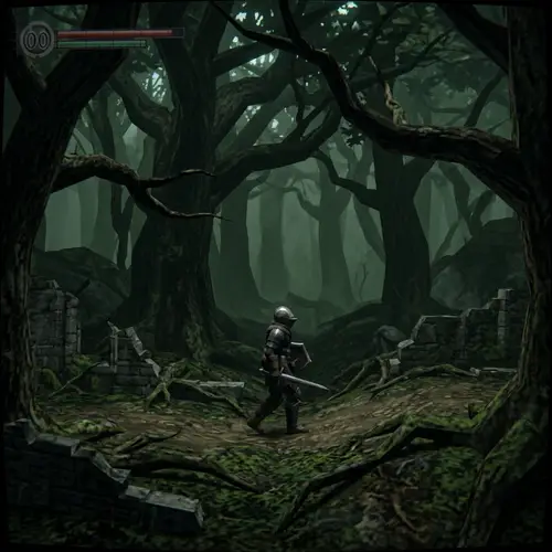 PlayStation 2 Dark Souls 2D Dense Forest Art