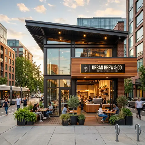 Stunning Urban Modern Coffee Shop Design