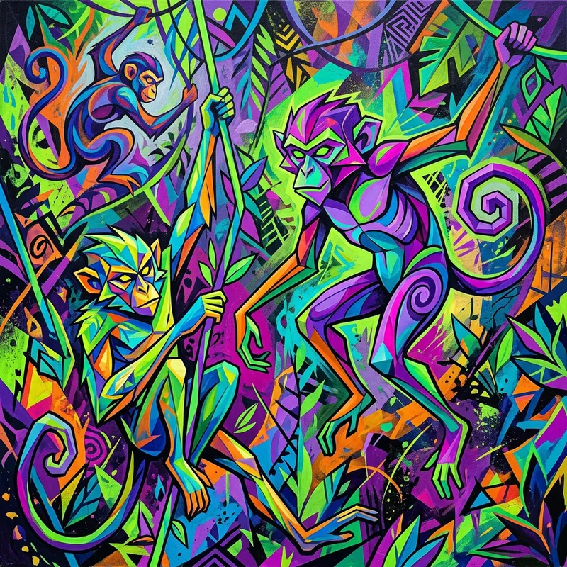 Monkeys with Abstract and Exaggerated Traits Monkeys with Abstract and Exaggerated Traits