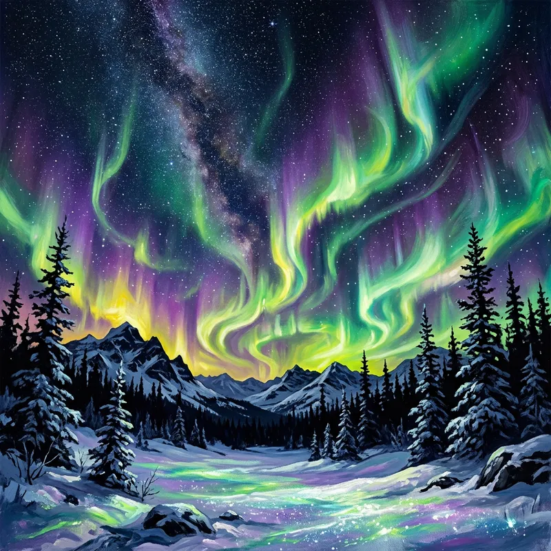 Envision the Vibrant Northern Lights | Abstract Artistry Envision the Vibrant Northern Lights | Abstract Artistry