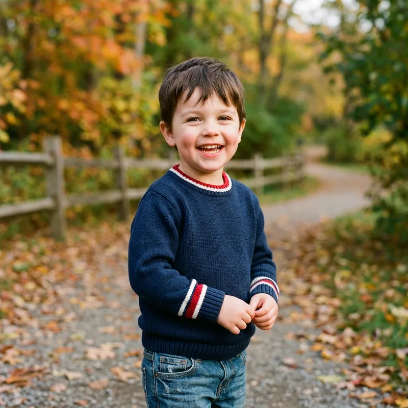 Adorable 4-Year-Old Boy with Dark Hair and Angelic Smile