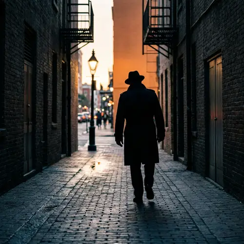 Intriguing Silhouette: Mysterious Anonymous Figure