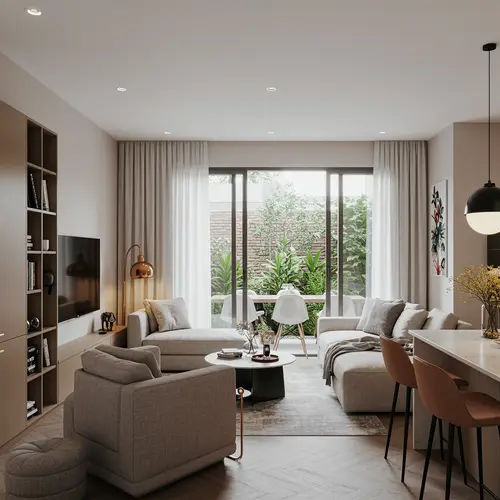 Maximalist Modern Lounge & Dining Room Design Ideas