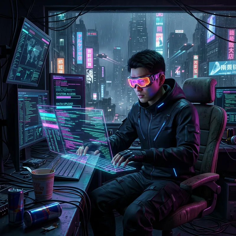 Daring Cyberpunk Hacker Heist - High-Tech Thrills Await