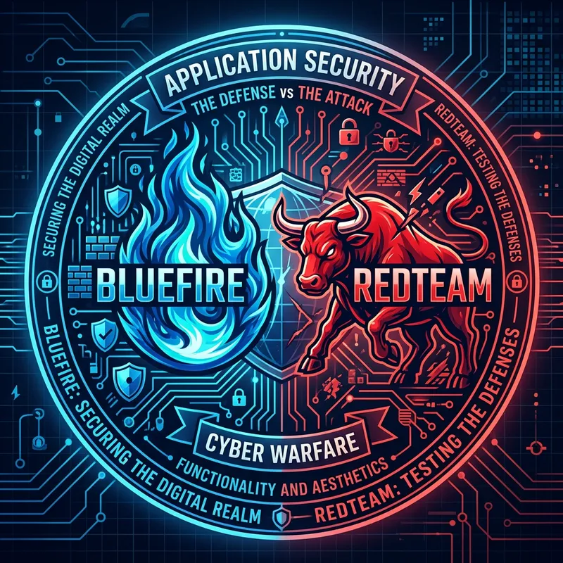 Application Security Bluefire vs Redteam Illustration
