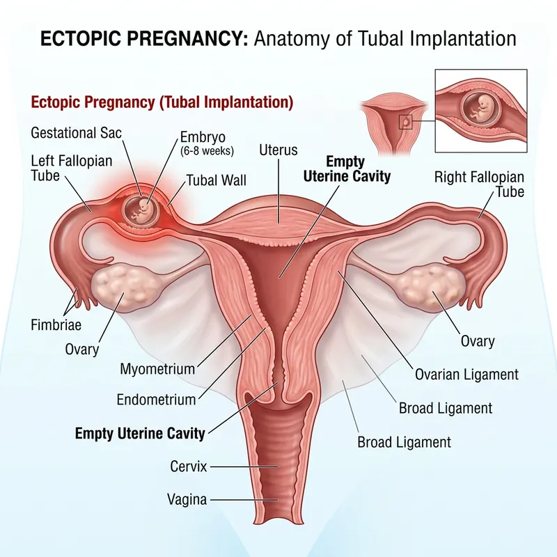 Detailed Ectopic Pregnancy Medical Illustration