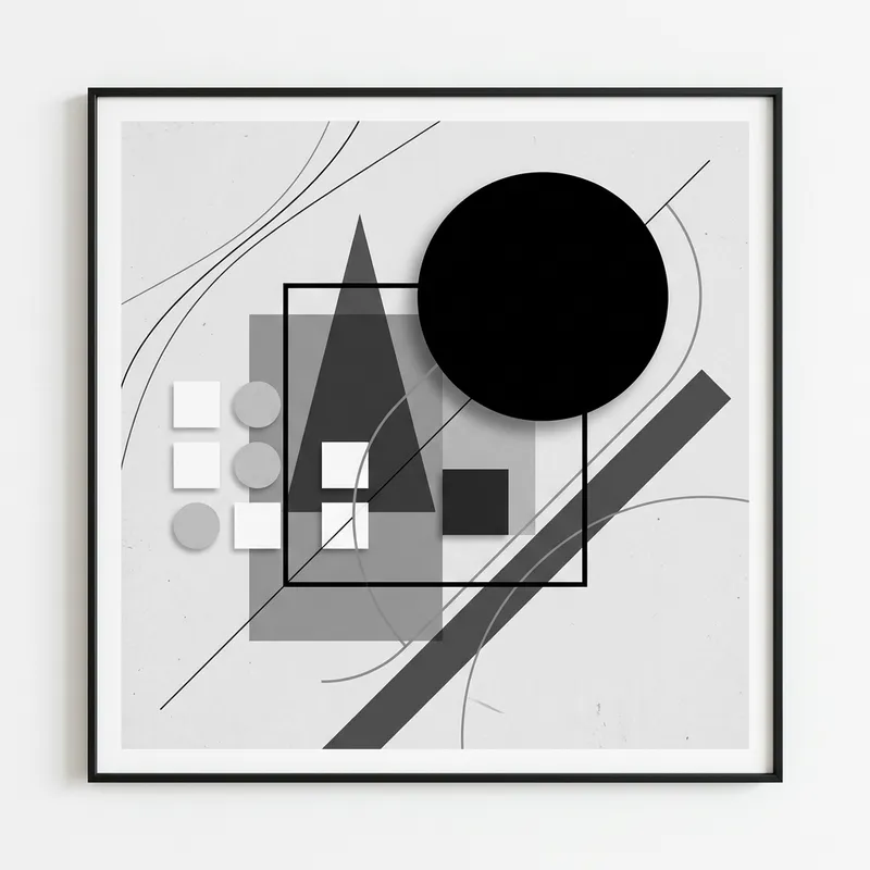 Abstract Shapes | Minimalist Design with Circles, Squares, Triangles