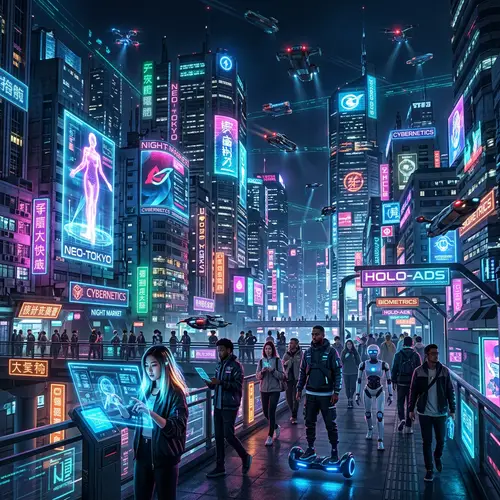 Cyberpunk Cityscape at Night | Futuristic Urban Environment