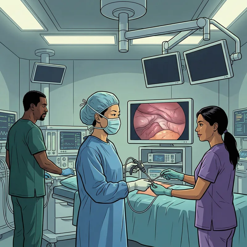 Modern Laparoscopy Techniques in High-Tech Medical Setting