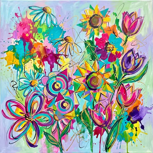 Stunning Abstract Flower Art - Colorful Floral Designs