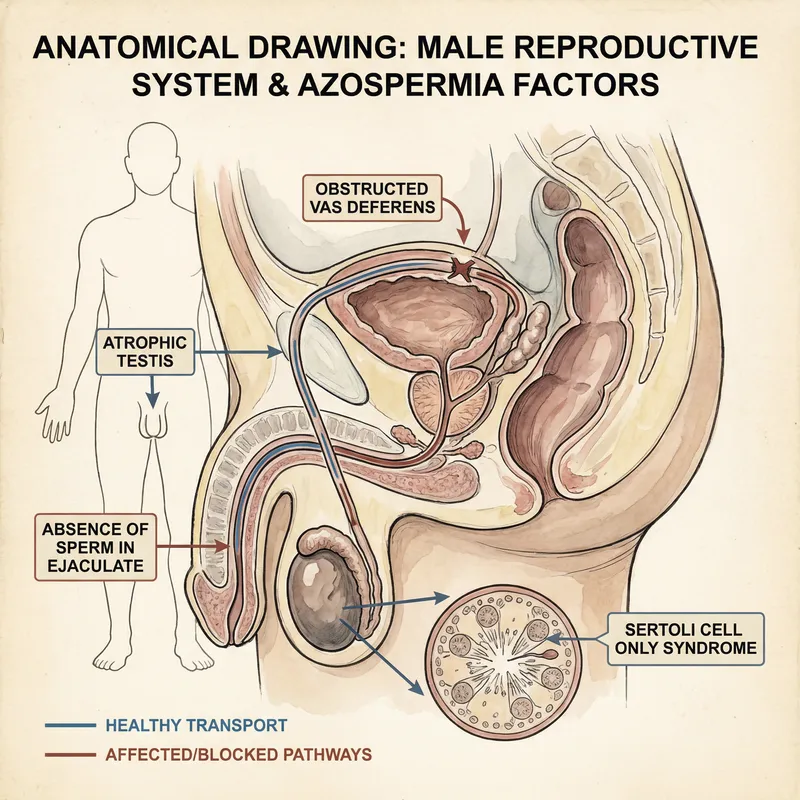 Male Infertility: Understanding Azospermia & Anatomy Drawings Male Infertility: Understanding Azospermia & Anatomy Drawings
