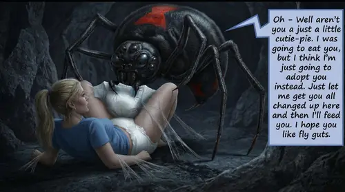 Mom in Blue T-Shirt Getting Diaper Changed