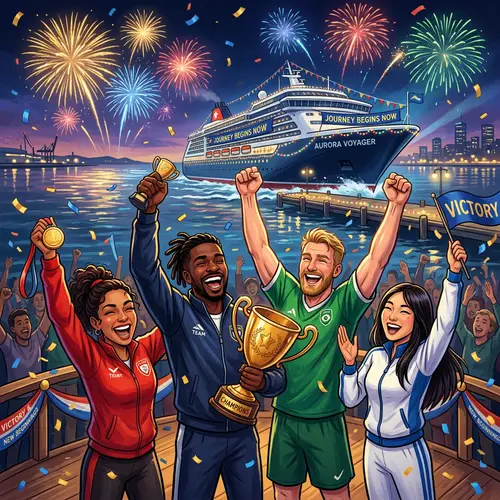 Celebrate Victory with Diverse Group | New Journey Illustration
