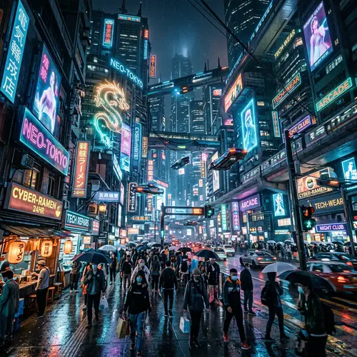 Futuristic City Night View | Cyberpunk Aesthetic