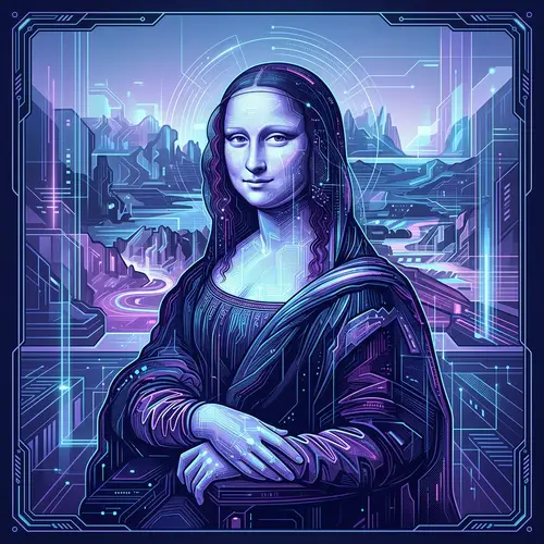 Modern Futuristic Monalisa Painting | Apple Vision Pro