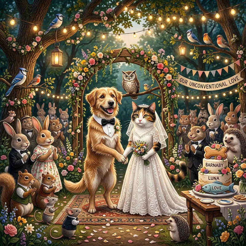 Unique Dog and Cat Wedding Celebration Unique Dog and Cat Wedding Celebration