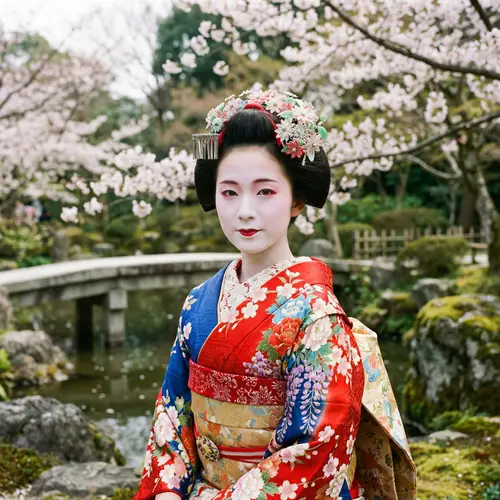 Stunning Japanese Woman in Traditional Kimono