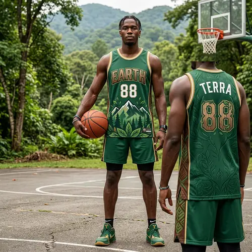 Earth Element Green Basketball Jersey