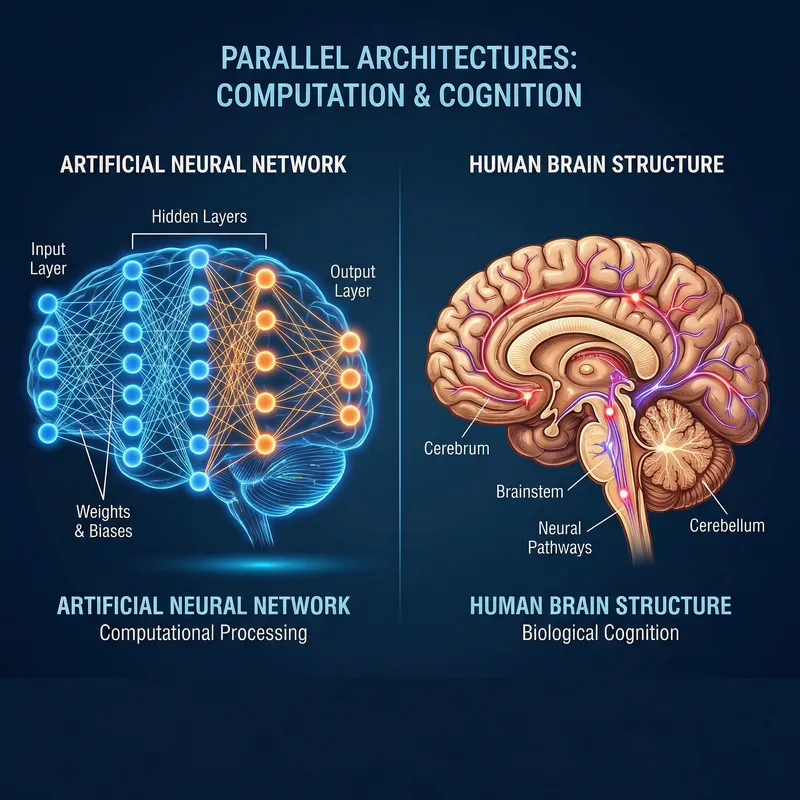 Neural Network vs. Human Brain: A Visual Comparison