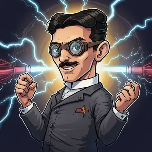 Nikola Tesla Mascot Design Ideas