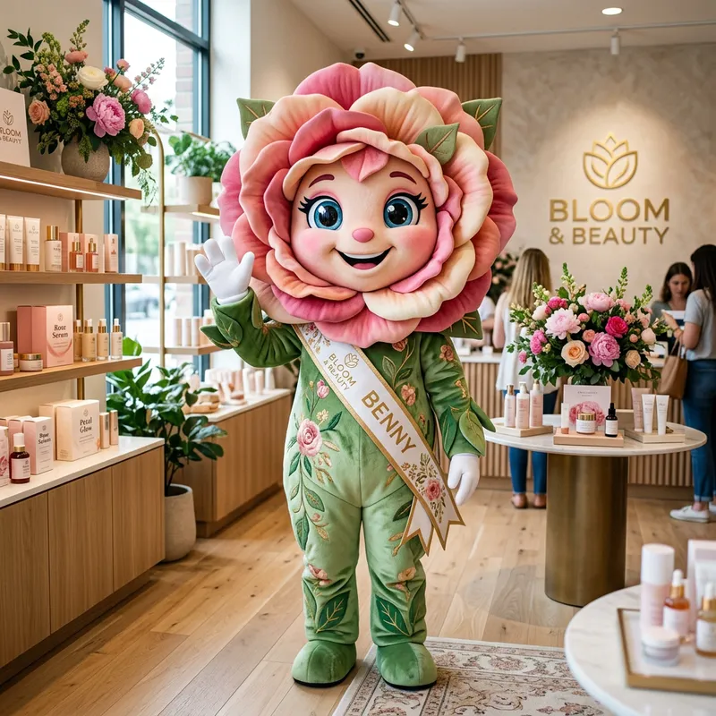 Benny the Flower Mascot | Blooming Beauty Brand Benny the Flower Mascot | Blooming Beauty Brand