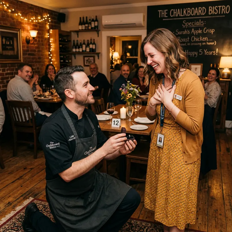 Chef Proposes to Teacher: A Romantic Gesture