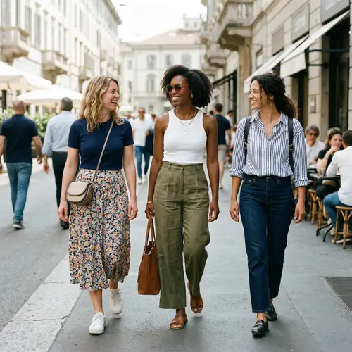 Fashionable MILFs Strutting Street Style
