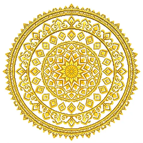 Minecraft Golden Mandala Design