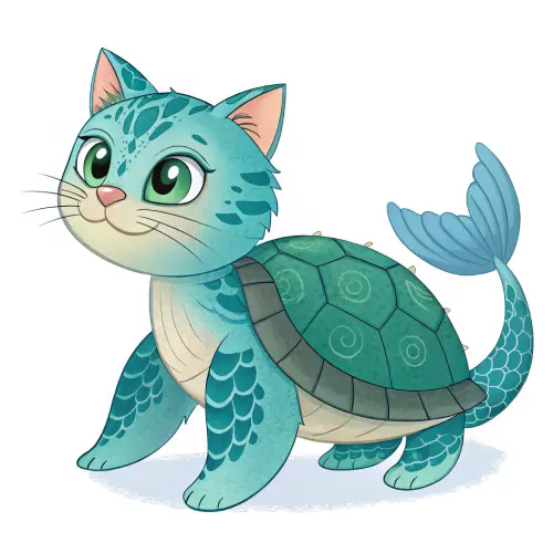 Stunning Cat Turtle Dinosaur Hybrid Art
