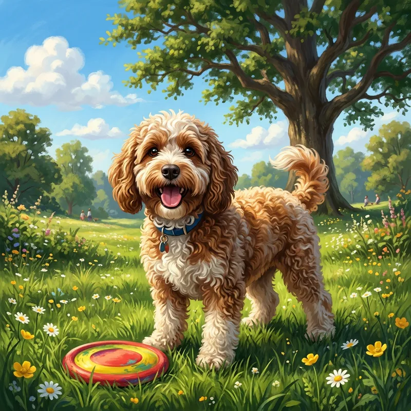 Joyful Dog Playing in the Park Artwork
