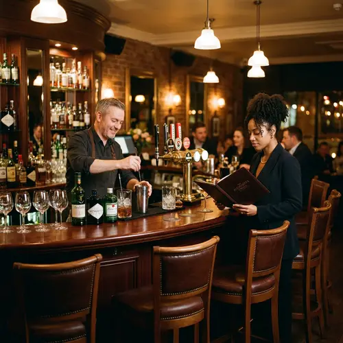 Experience Our Cozy Round Bar Ambiance