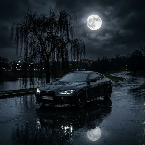 BMW M4 at Night: Moonlit Elegance