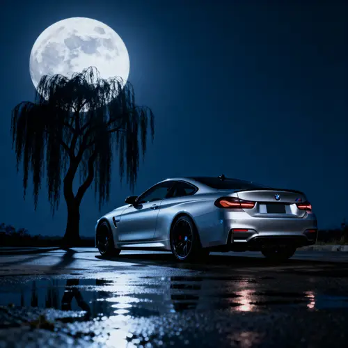 BMW M4 at Night: Moonlit Elegance