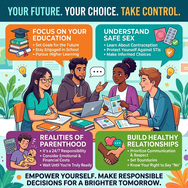 Teenage Pregnancy Prevention Poster: Empower Youth with Education & Responsibility