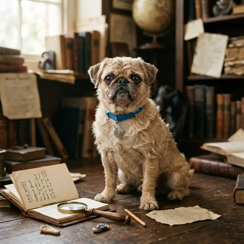 Cute Pug Dog with Curious Look | Animated Canine Resemblance