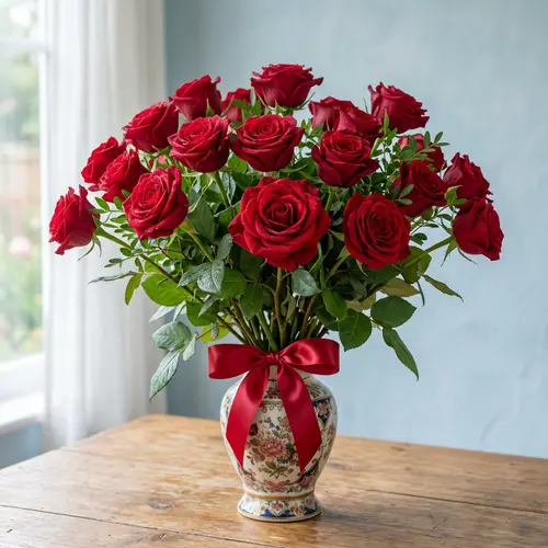 Vibrant Red Roses Bouquet - Natural Beauty Captured