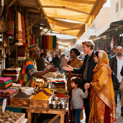 Multinational Trading at Vibrant Market