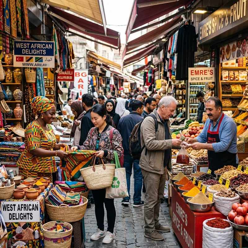 Multinational Trading at Vibrant Market