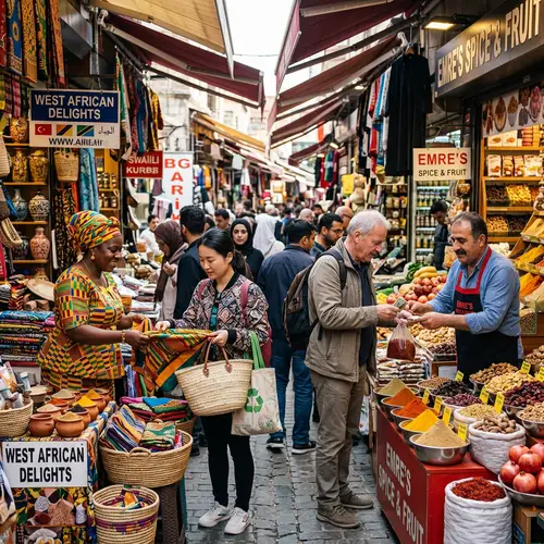 Multinational Trading at Vibrant Market