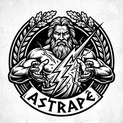 Zeus-inspired Lightning Logo Design