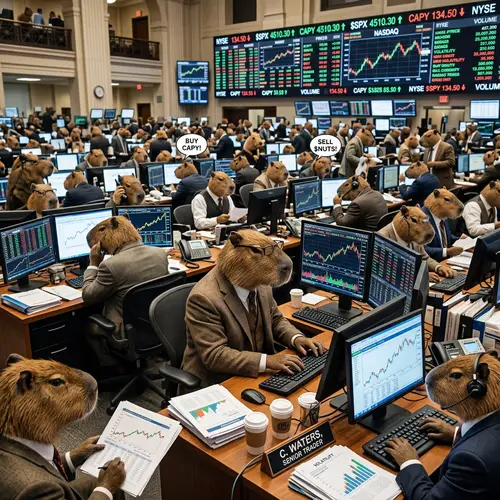 Creative Stock Trading with Capybaras - Financial Atmosphere