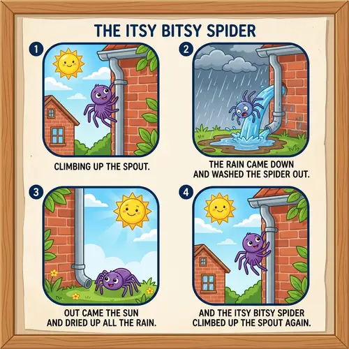 2D Itsy Bitsy Spider Story | Child-Friendly Vector Animation