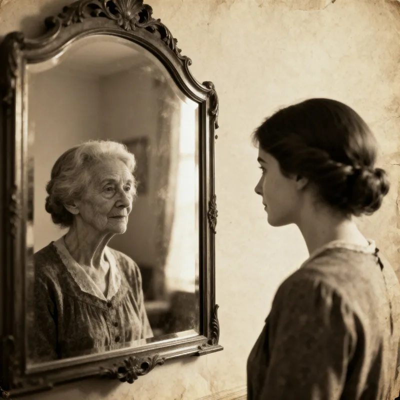 Book Cover Design: Young and Old Reflection Book Cover Design: Young and Old Reflection