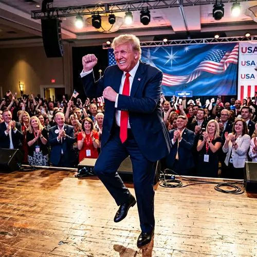 Trump Dancing to the Funky Chicken