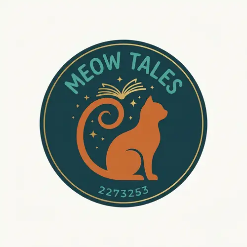 Cat Logo Design for Meow Tales