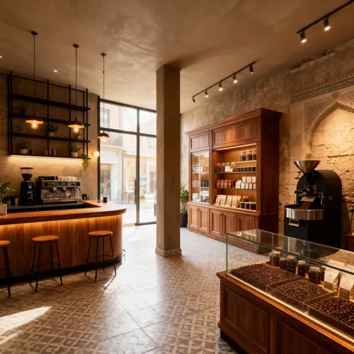Modern Industrial Coffee Shop Interior Design
