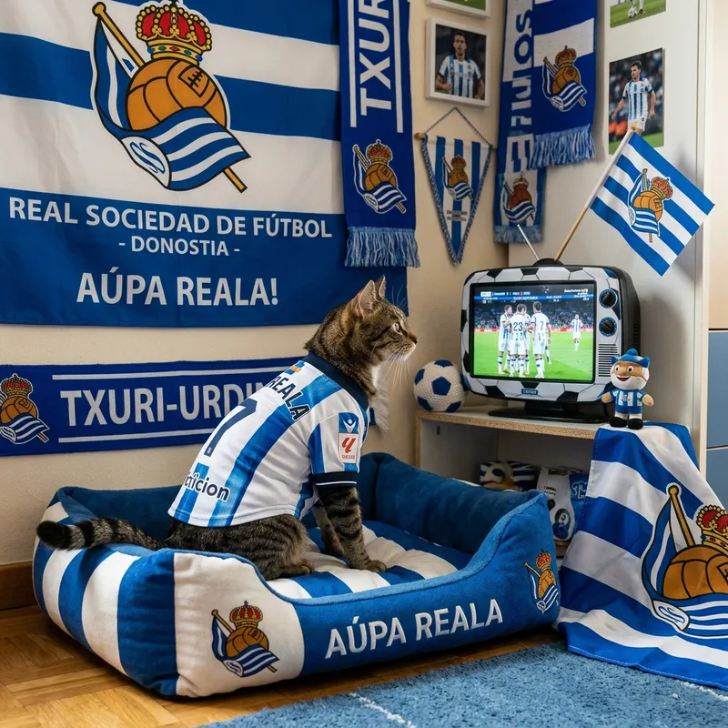 Real Sociedad Cat Fan | Spanish Football Enthusiast